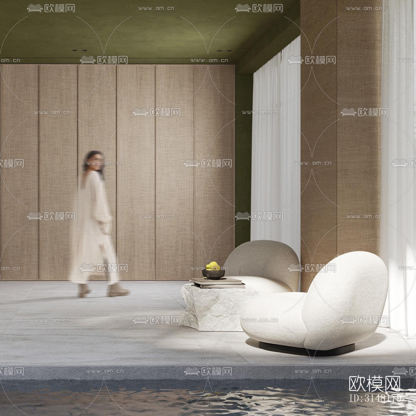 现代酒店民宿效果图下载（渲染图10）