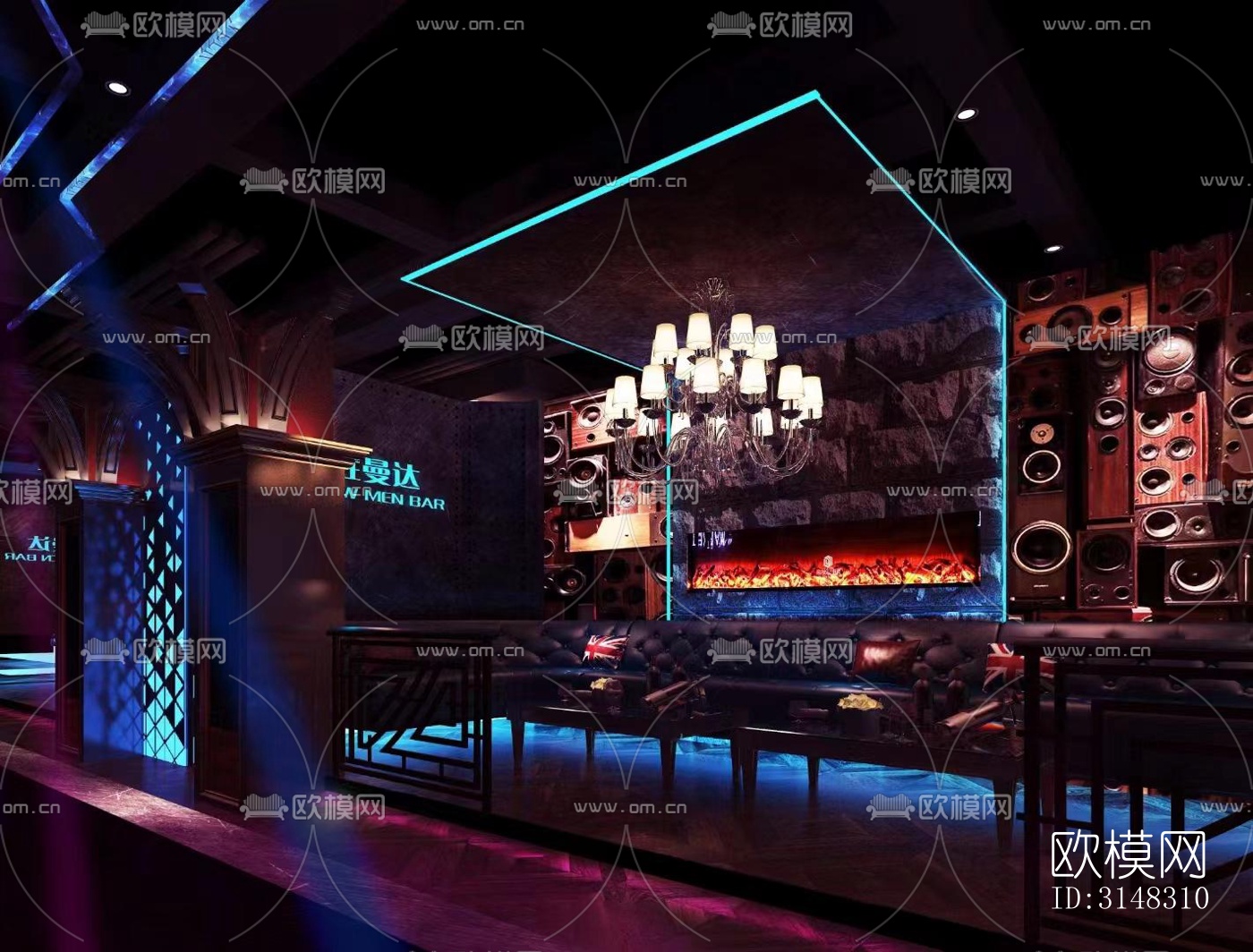 后现代KTV效果图下载（渲染图7）