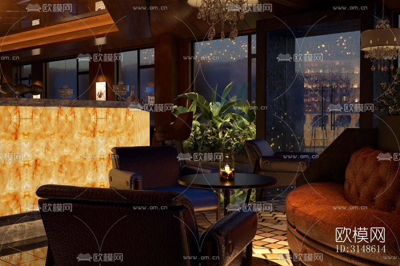 现代酒吧效果图下载（渲染图4）