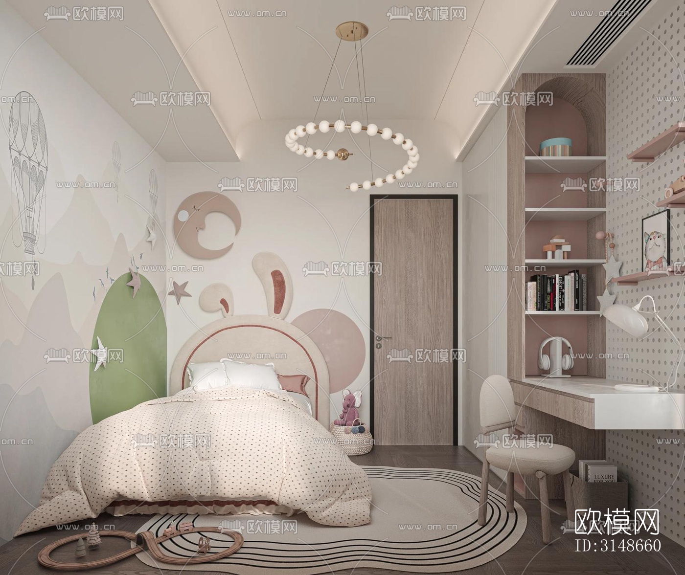 现代大平层效果图下载（渲染图10）