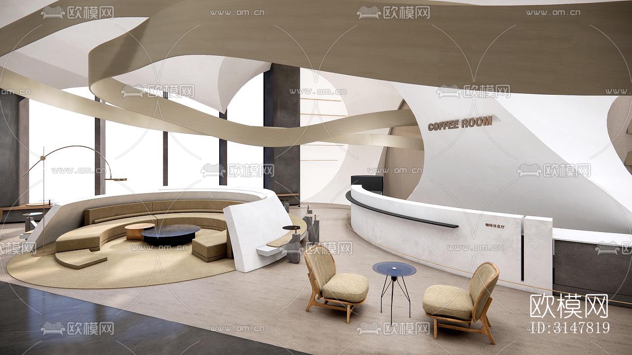 现代售楼处效果图下载（渲染图6）