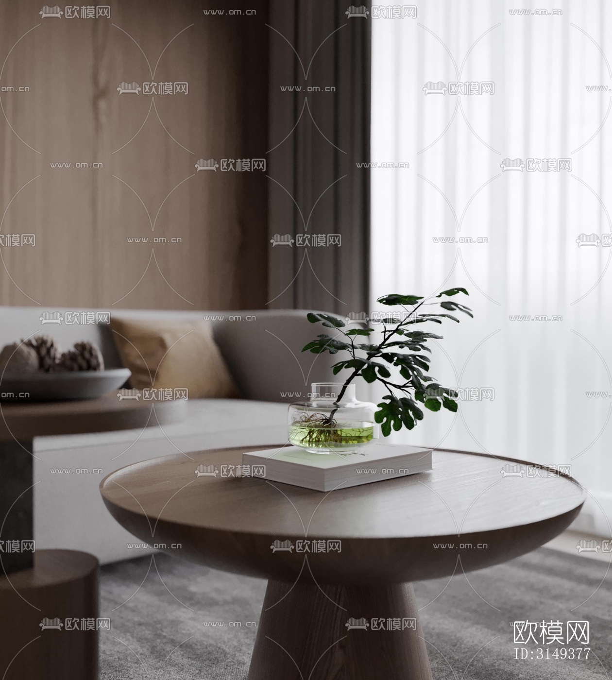 现代平层效果图下载（渲染图11）