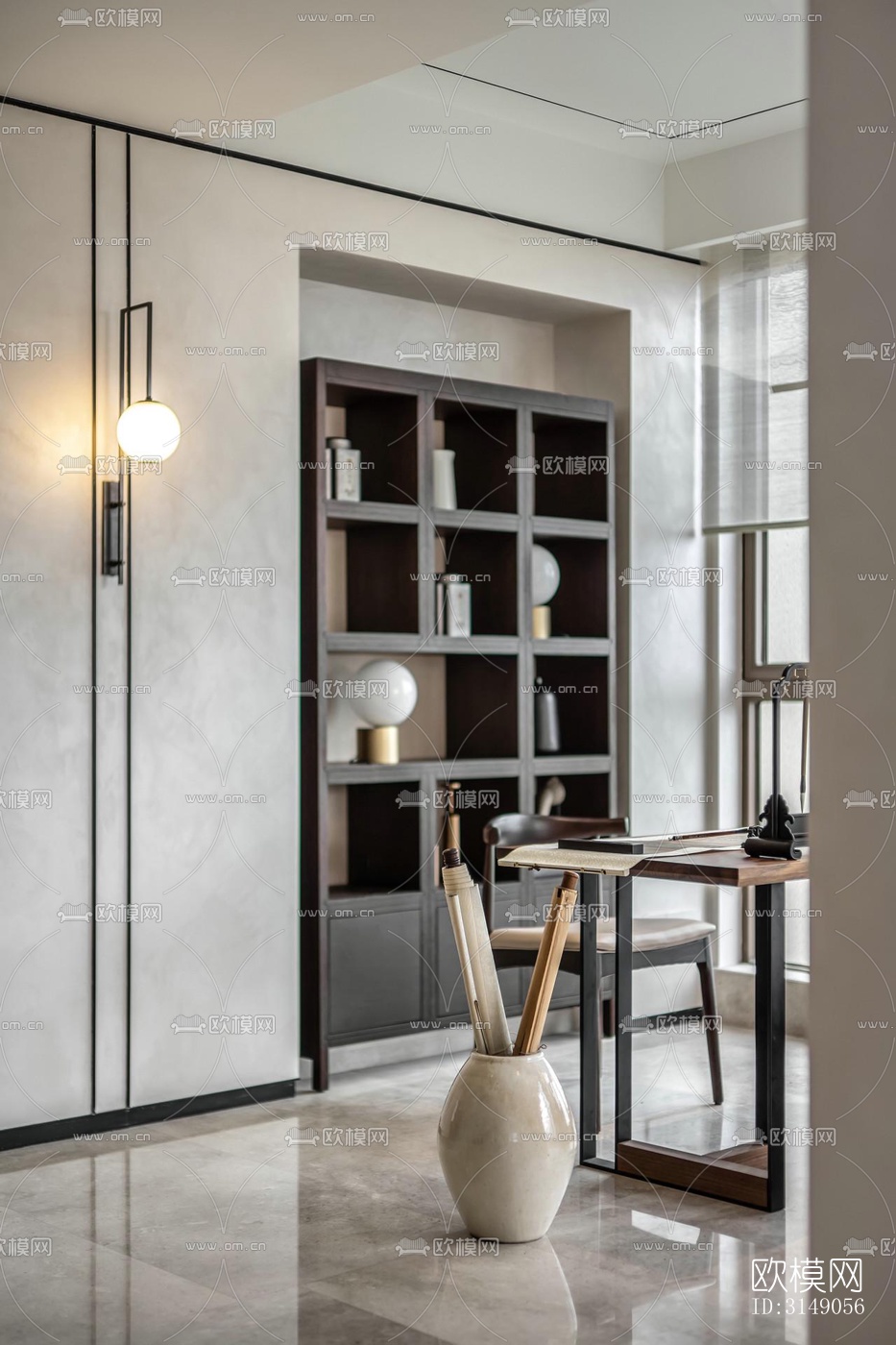 欧式平层效果图下载（渲染图12）