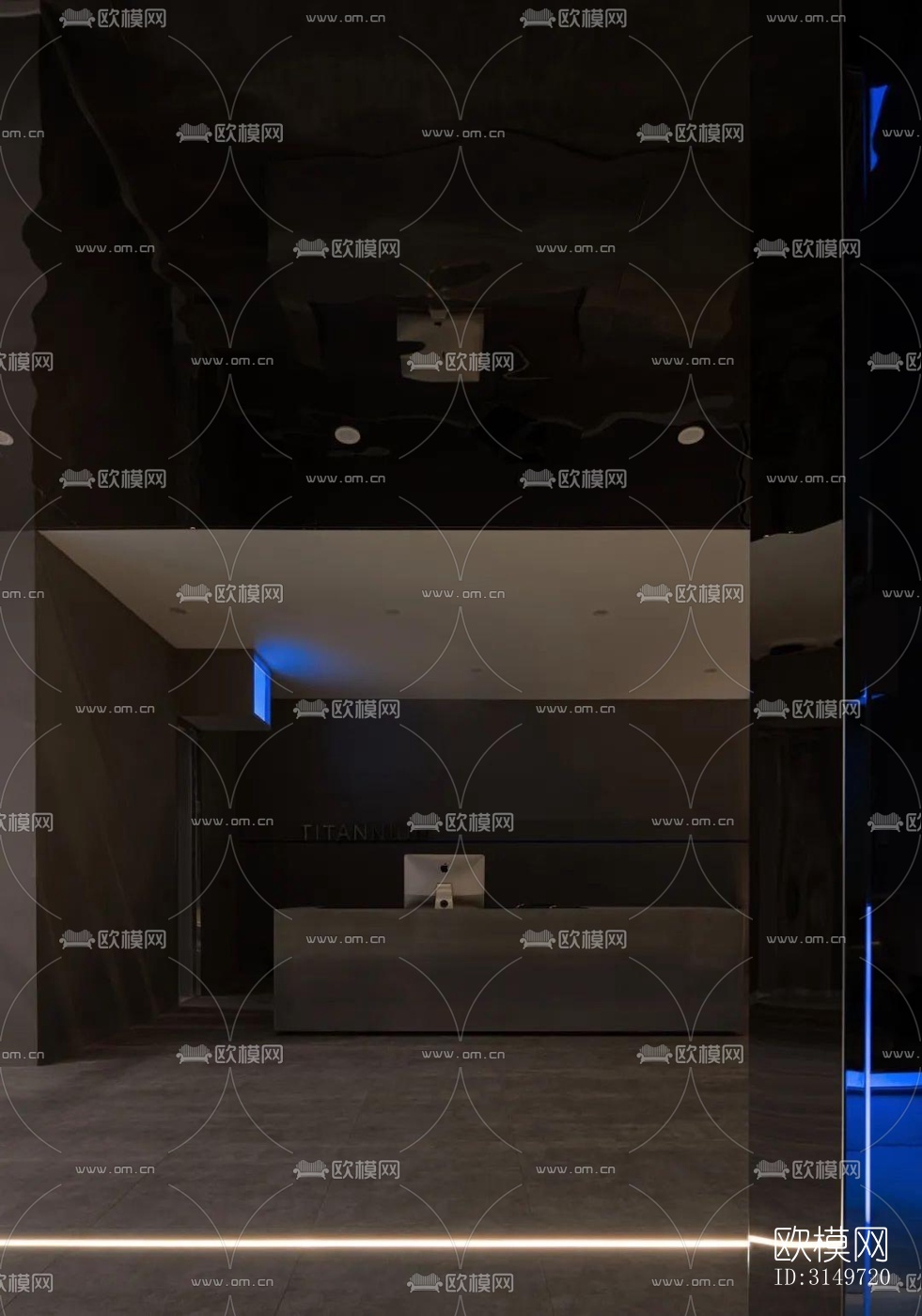 高级灰健身房效果图下载（渲染图11）