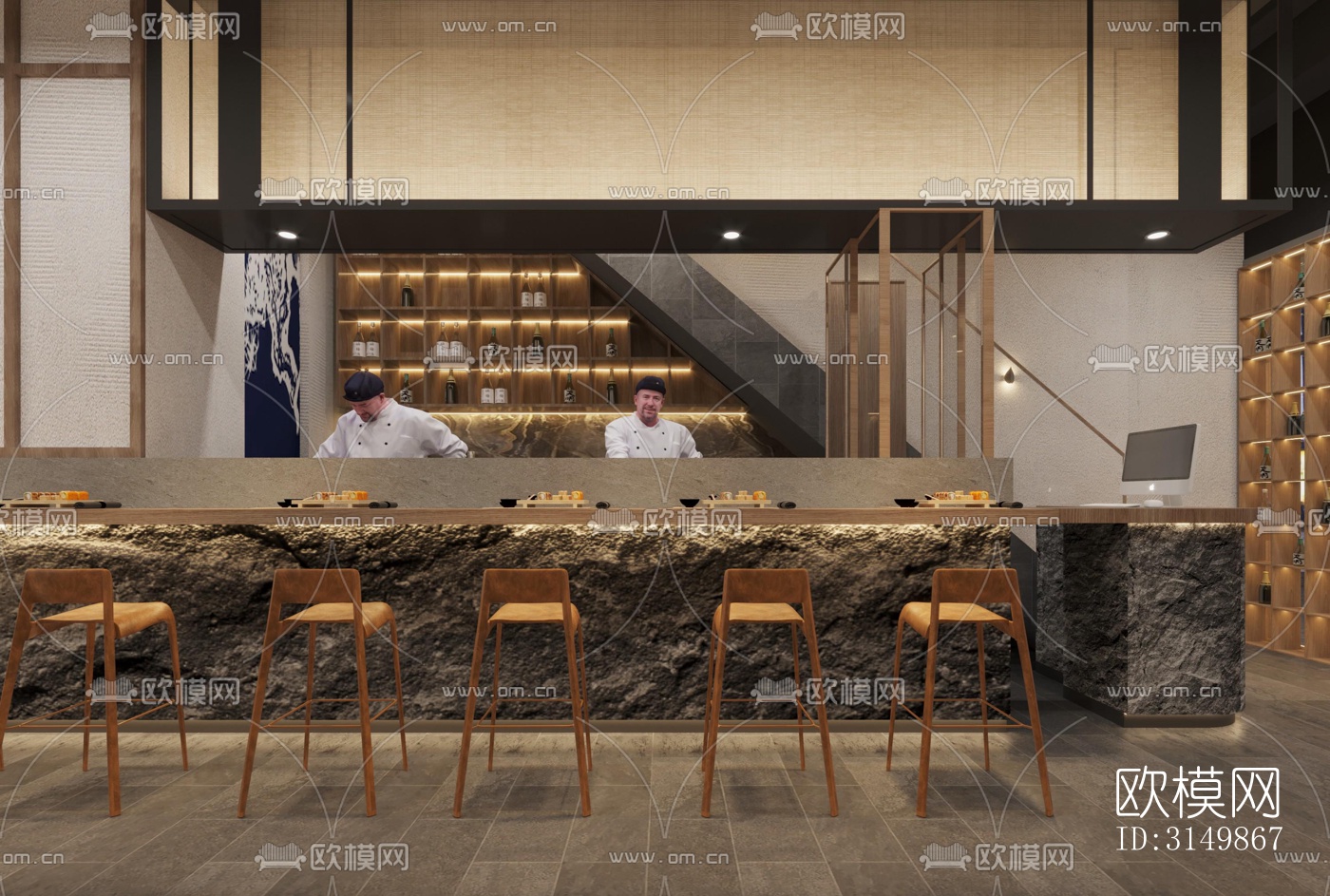 日式日韩料理效果图下载（渲染图3）