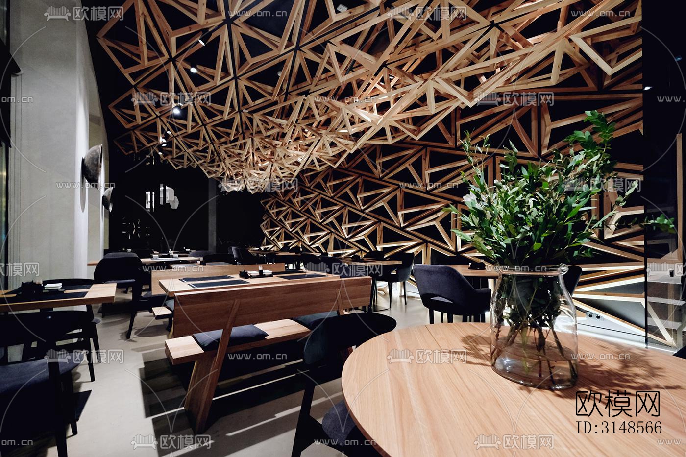 原木风酒吧效果图下载（渲染图4）