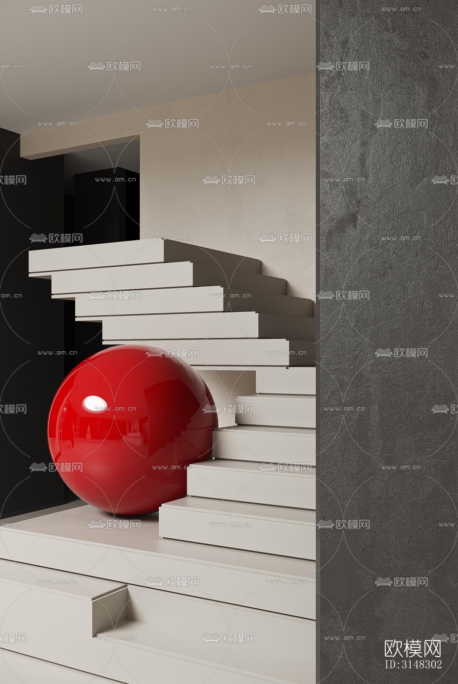 高级灰零售店铺效果图下载（渲染图3）