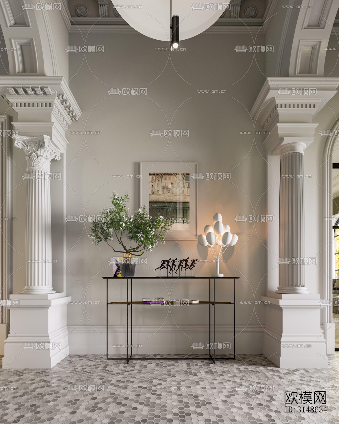 法式别墅效果图下载（渲染图5）