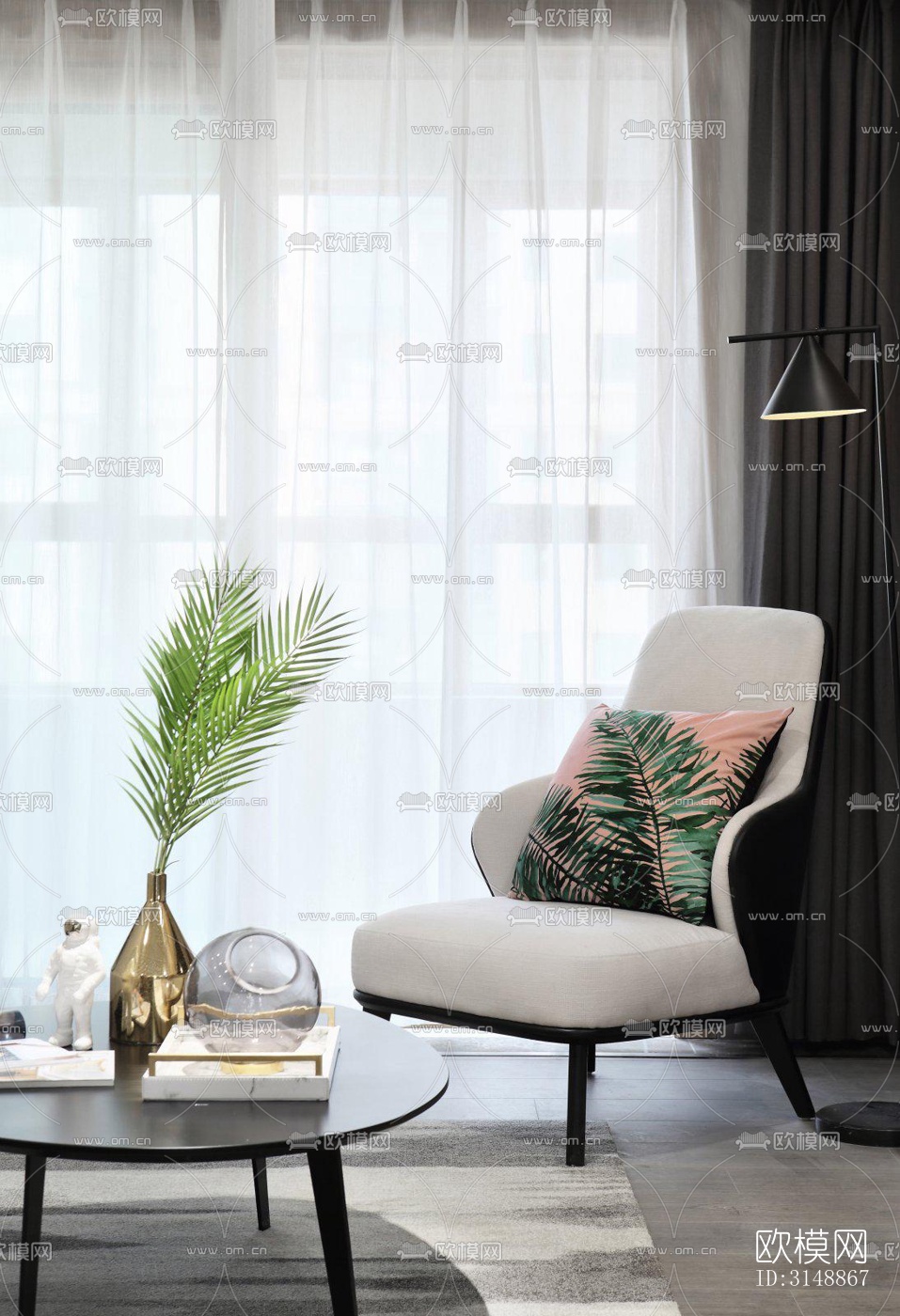 北欧平层效果图下载（渲染图1）