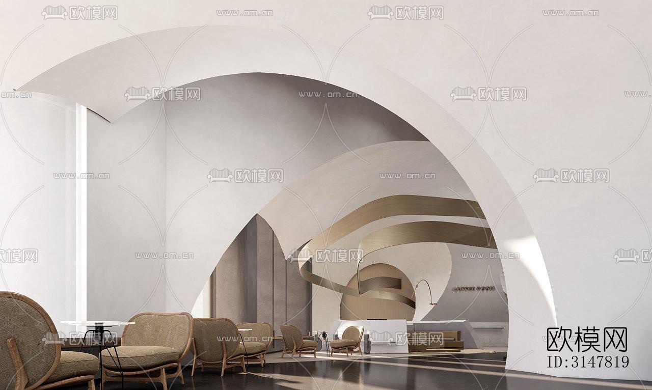 现代售楼处效果图下载（渲染图4）