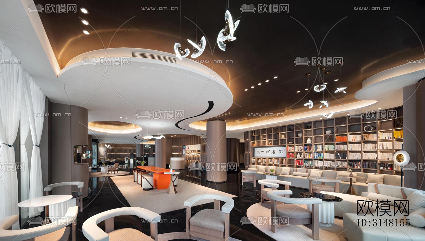 现代酒店民宿效果图下载（渲染图15）