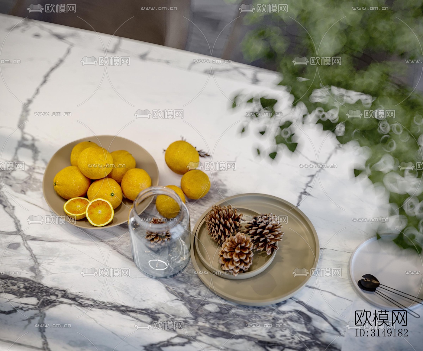 现代平层效果图下载（渲染图2）