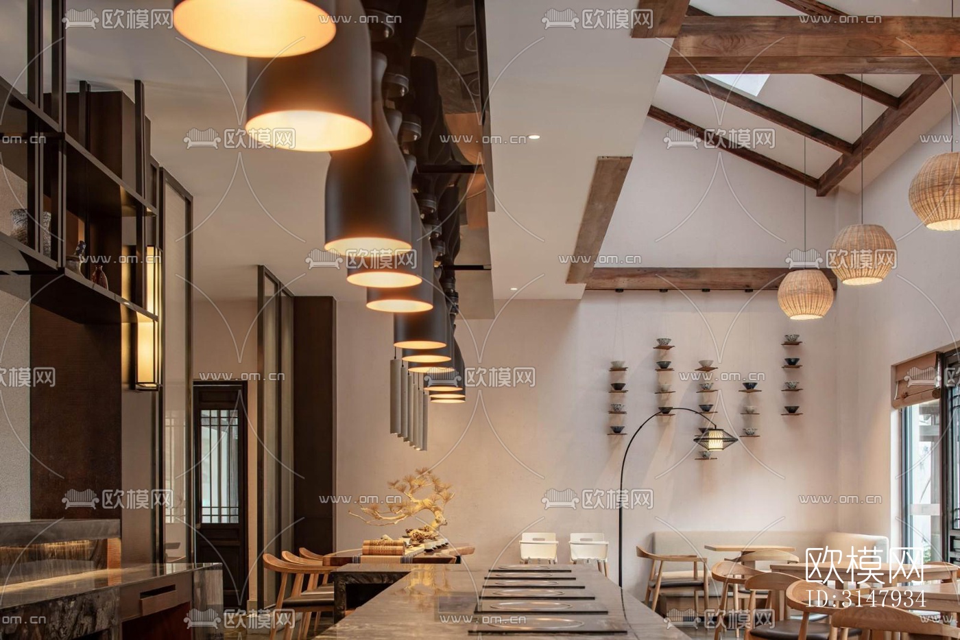 侘寂酒店民宿效果图下载（渲染图3）