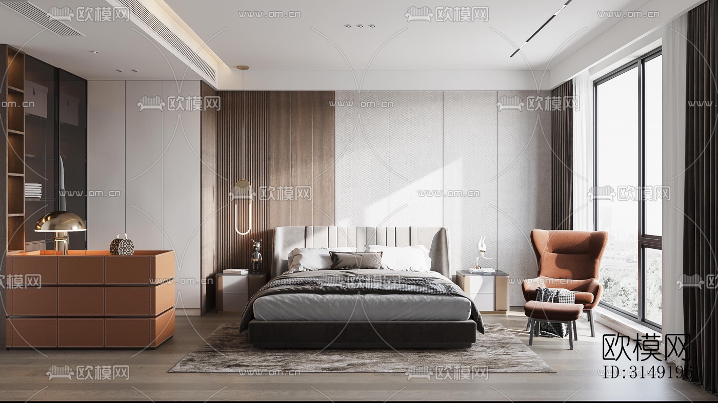 现代平层效果图下载（渲染图5）