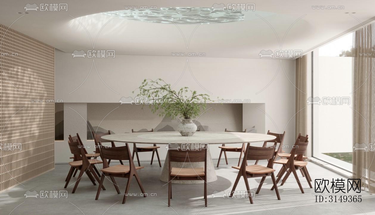 现代平层效果图下载（渲染图11）