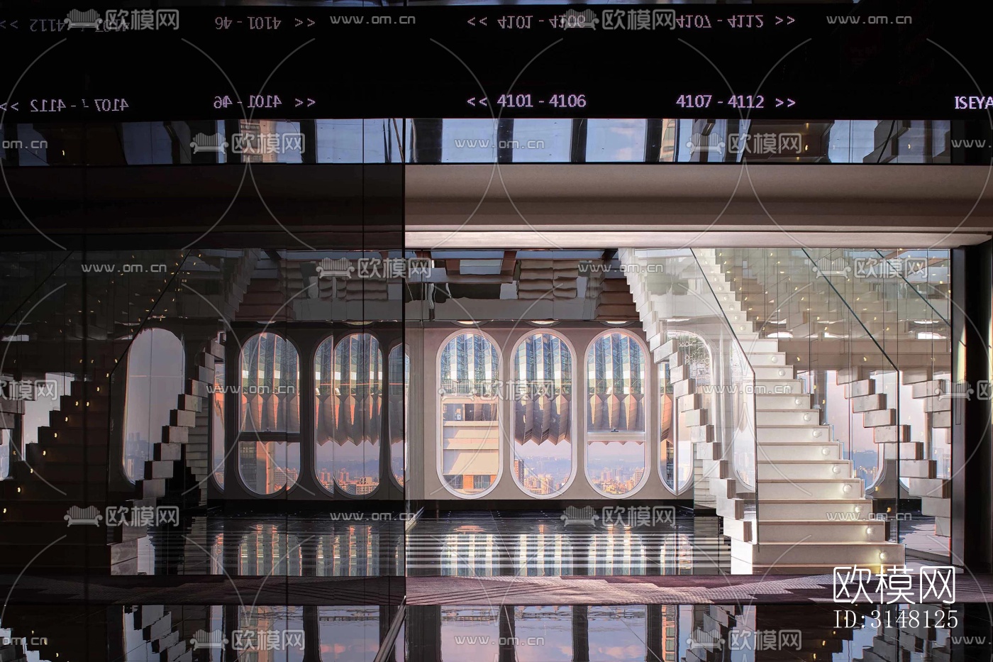 现代酒店民宿效果图下载（渲染图18）