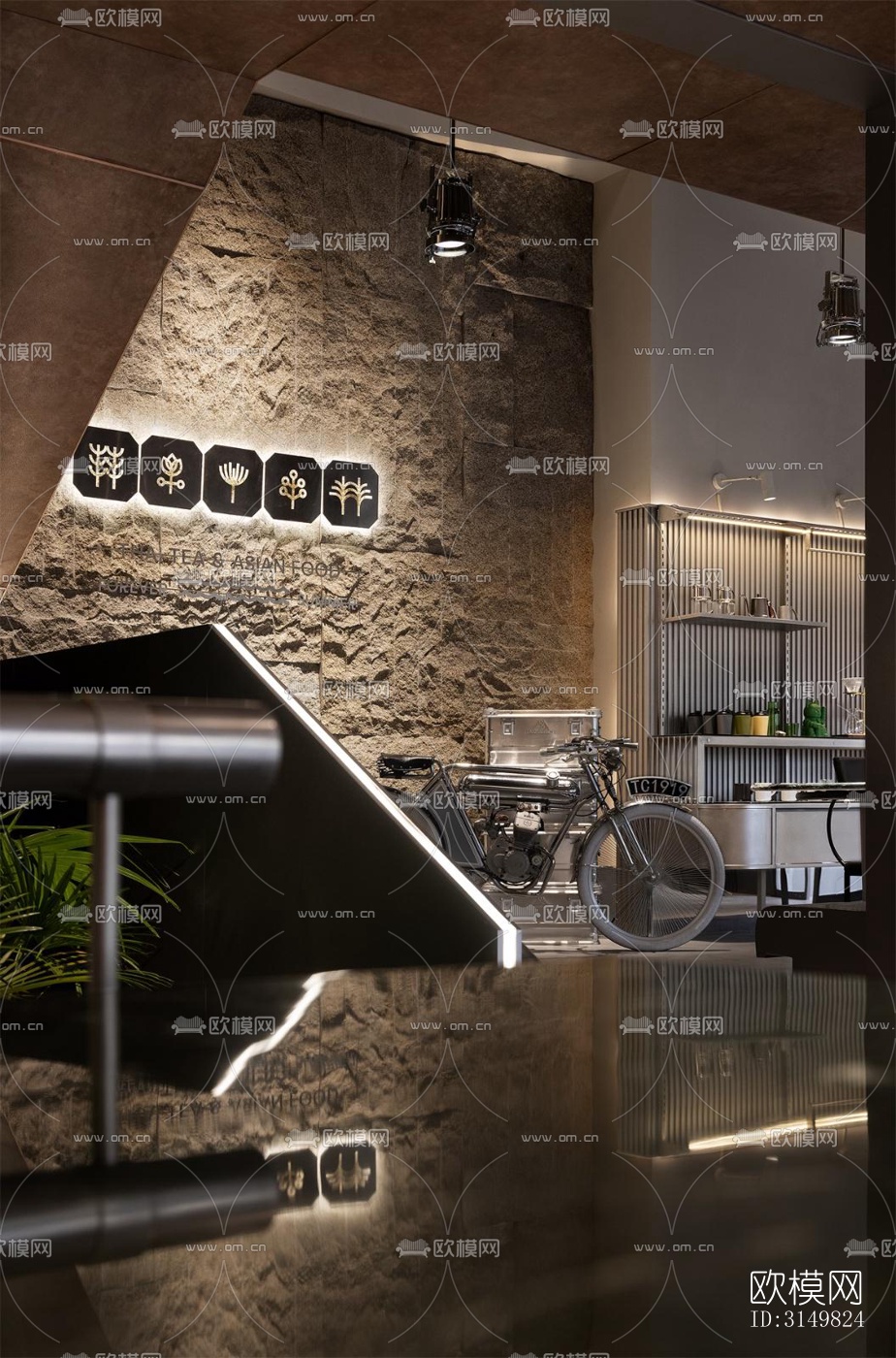 现代咖啡奶茶效果图下载（渲染图15）