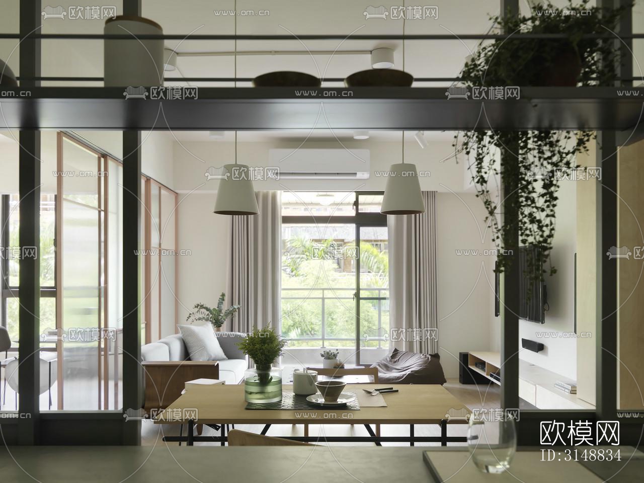 北欧平层效果图下载（渲染图13）