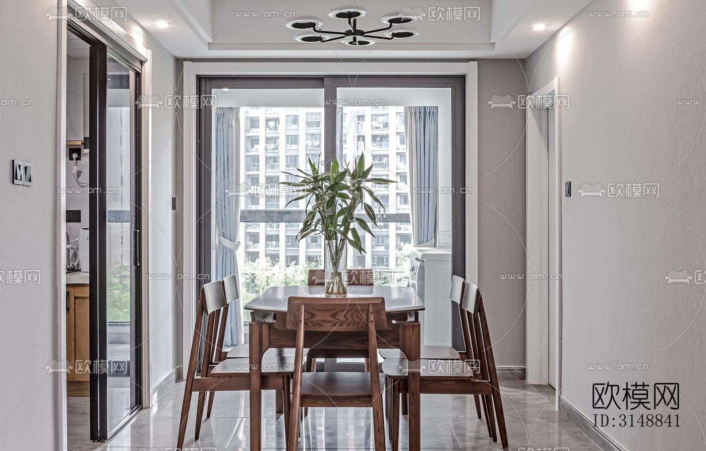 北欧平层效果图下载（渲染图9）