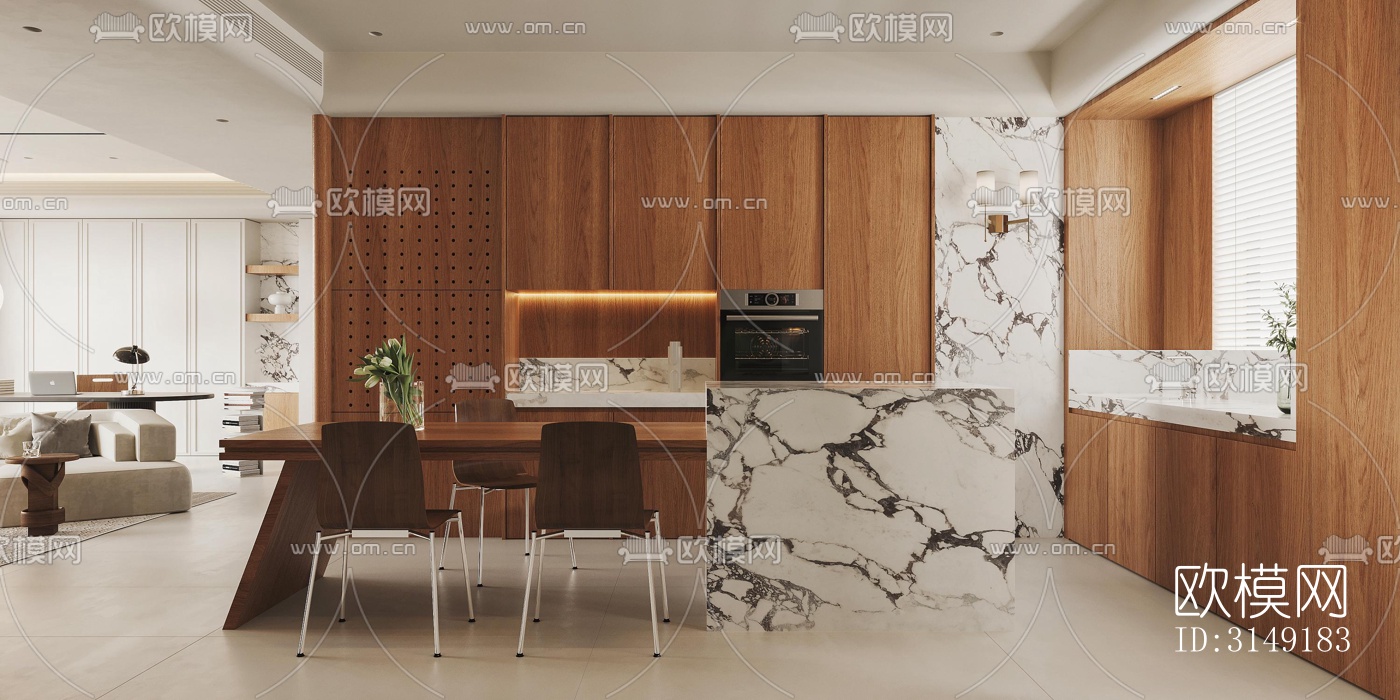 现代平层效果图下载（渲染图7）