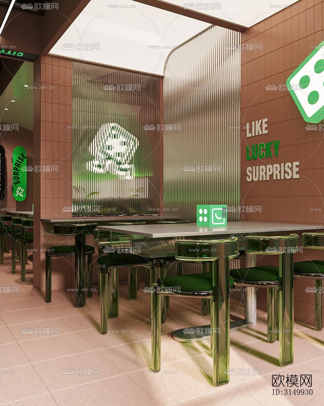 现代火锅烤肉效果图下载（渲染图2）