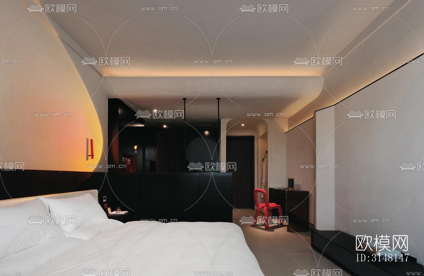 现代酒店民宿效果图下载（渲染图13）