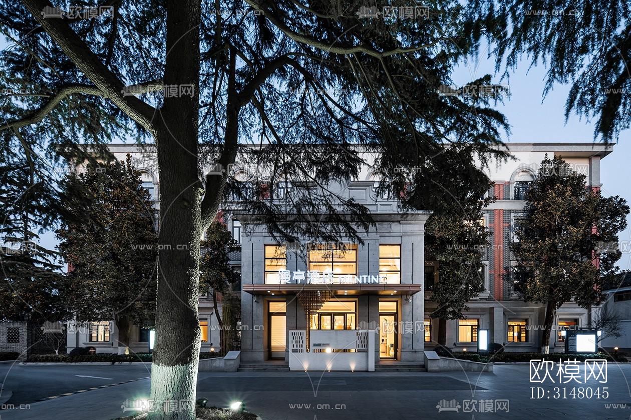 现代酒店民宿效果图下载（渲染图1）