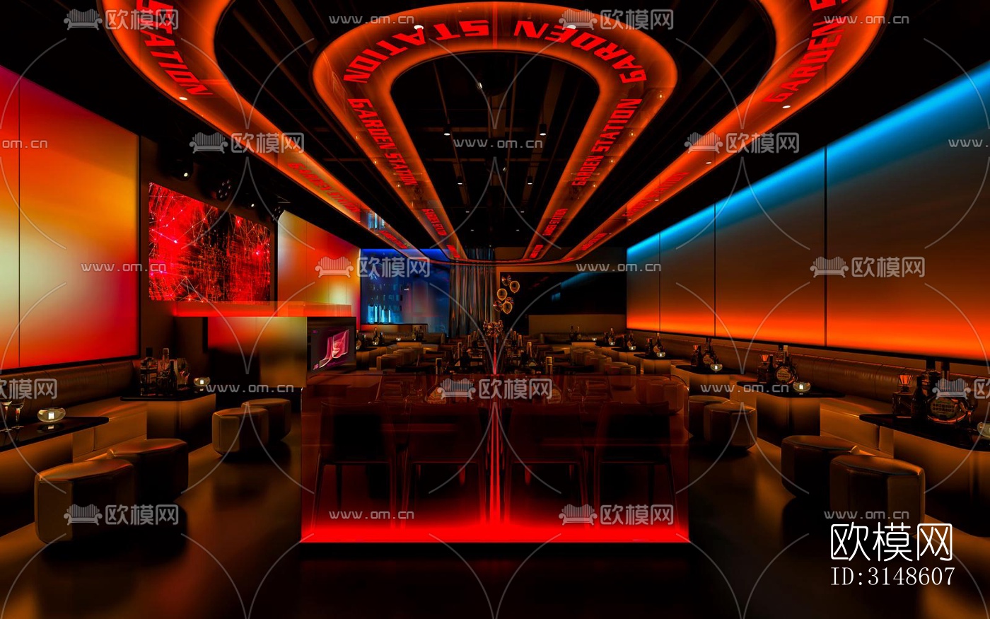 现代酒吧效果图下载（渲染图2）