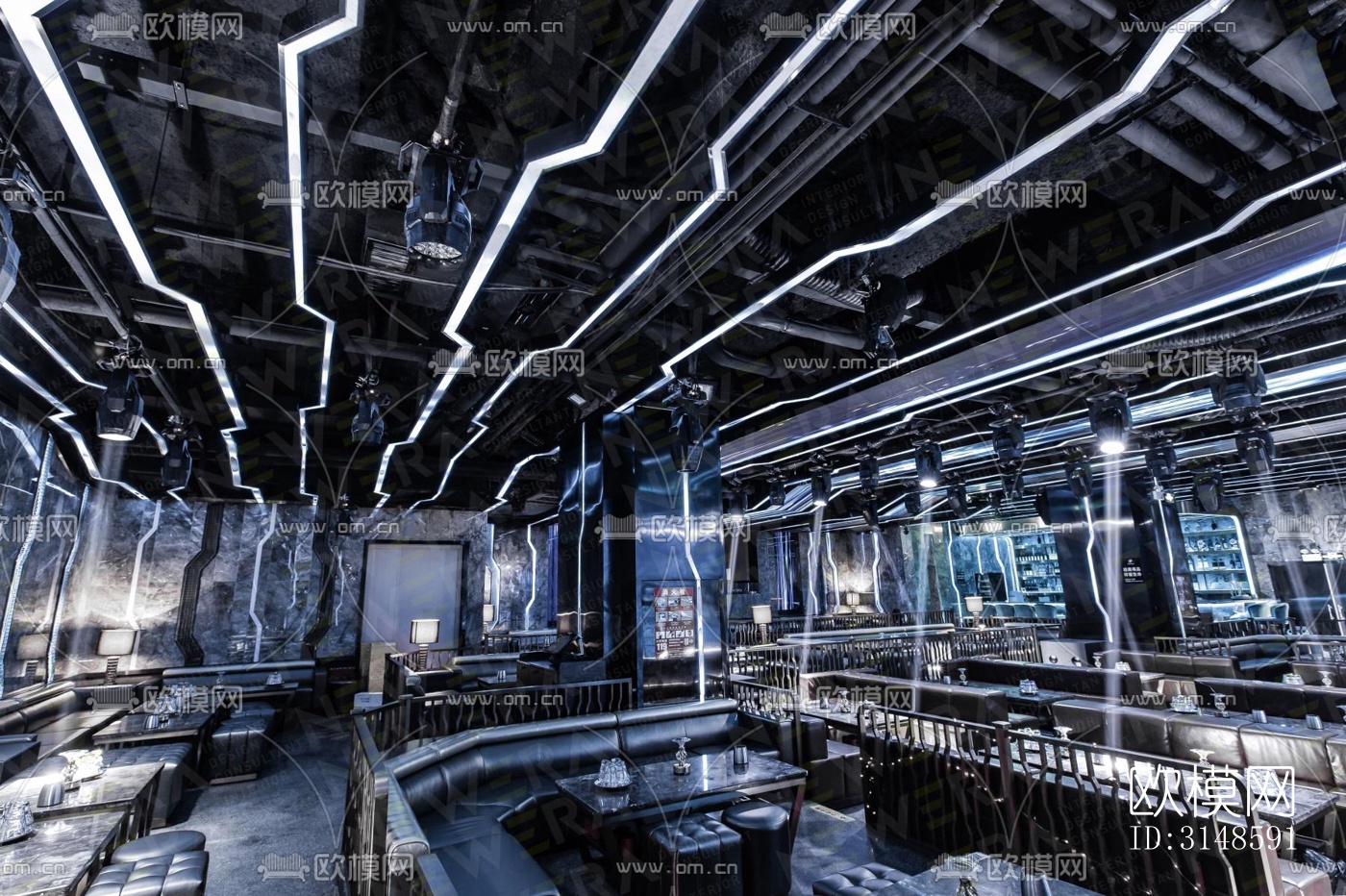 现代酒吧效果图下载（渲染图7）