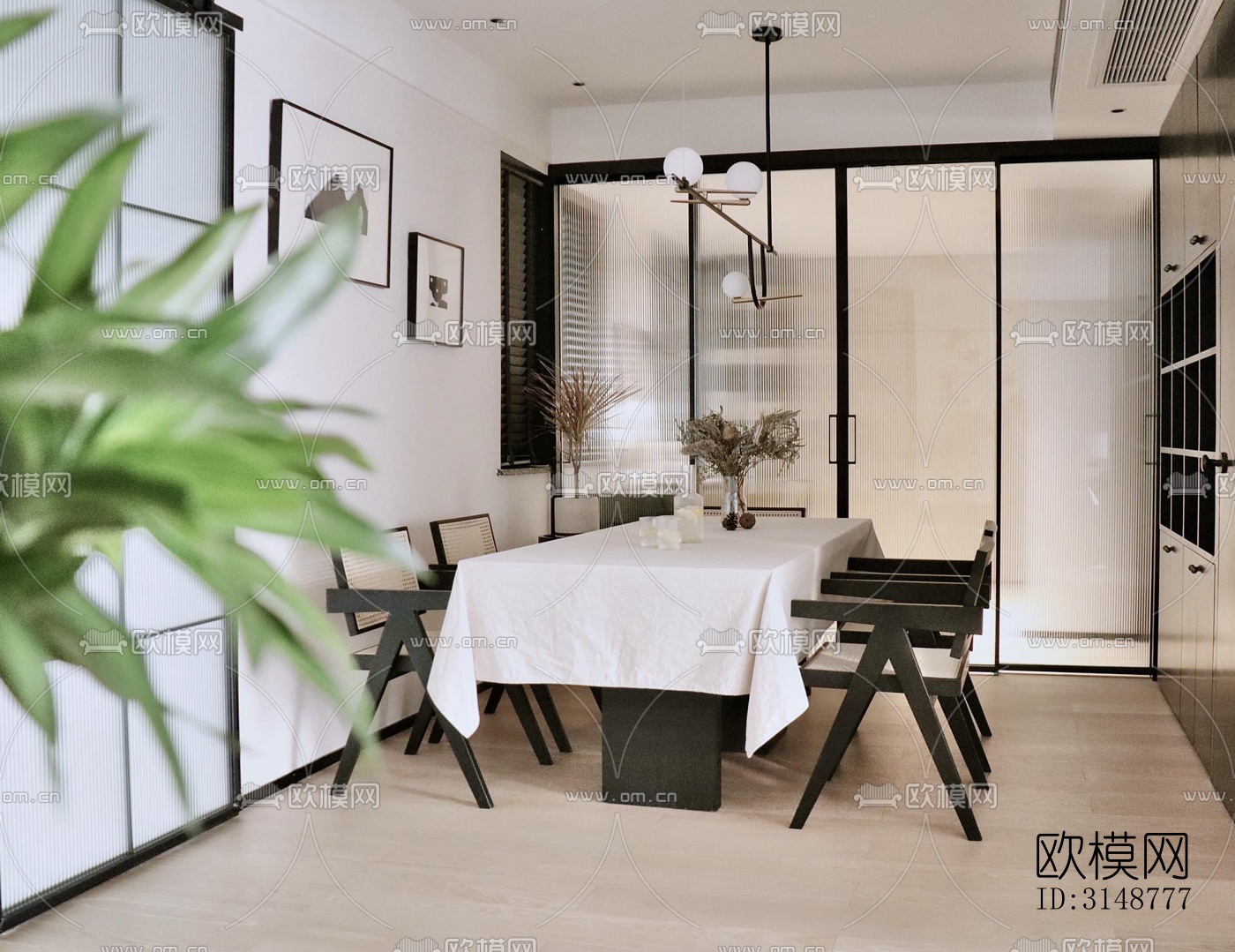 侘寂平层效果图下载（渲染图8）