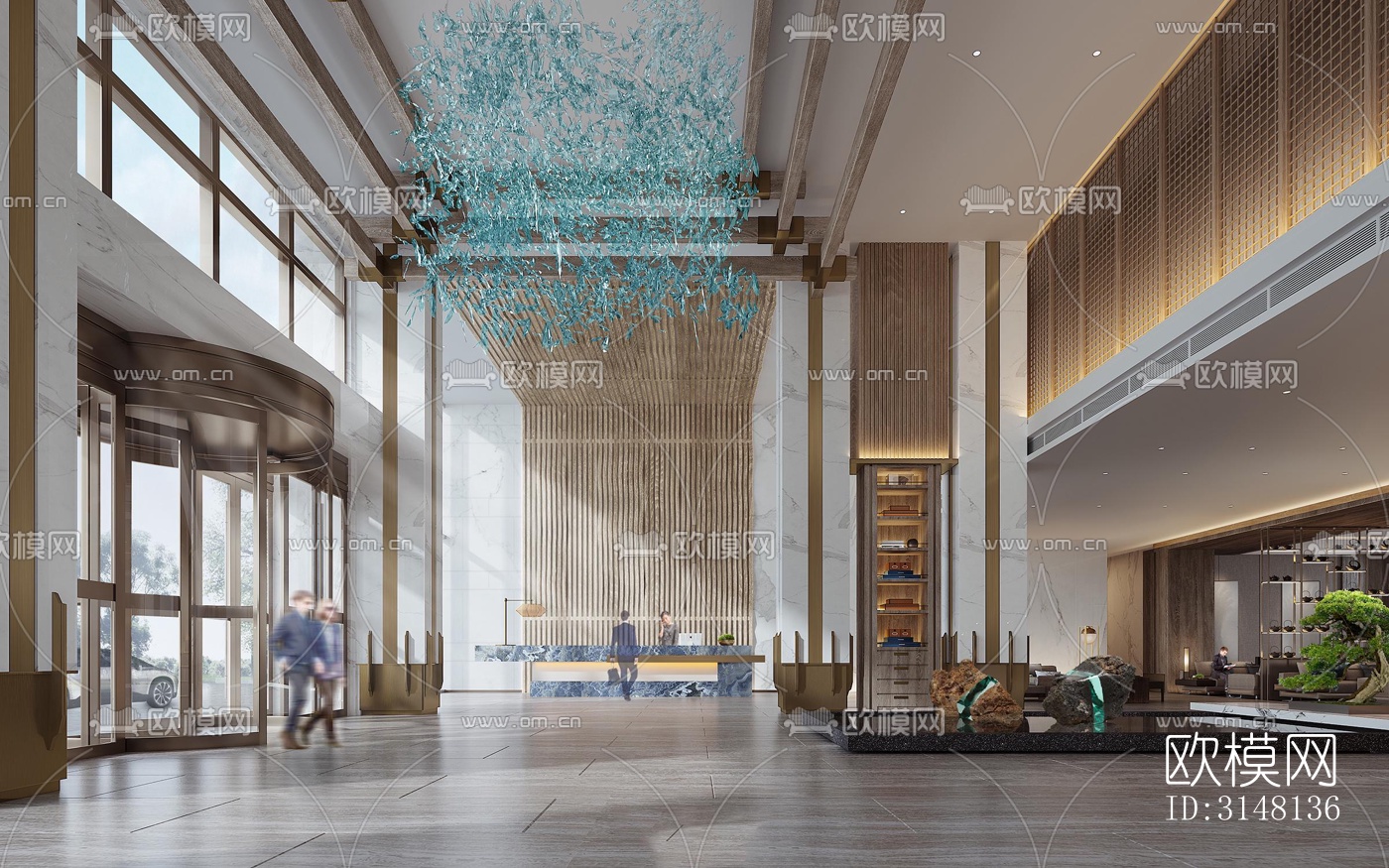 现代酒店民宿效果图下载（渲染图7）