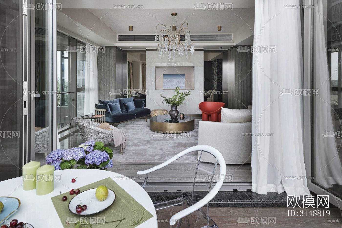 北欧平层效果图下载（渲染图15）