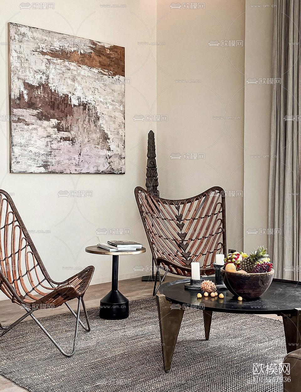 侘寂酒店民宿效果图下载（渲染图3）