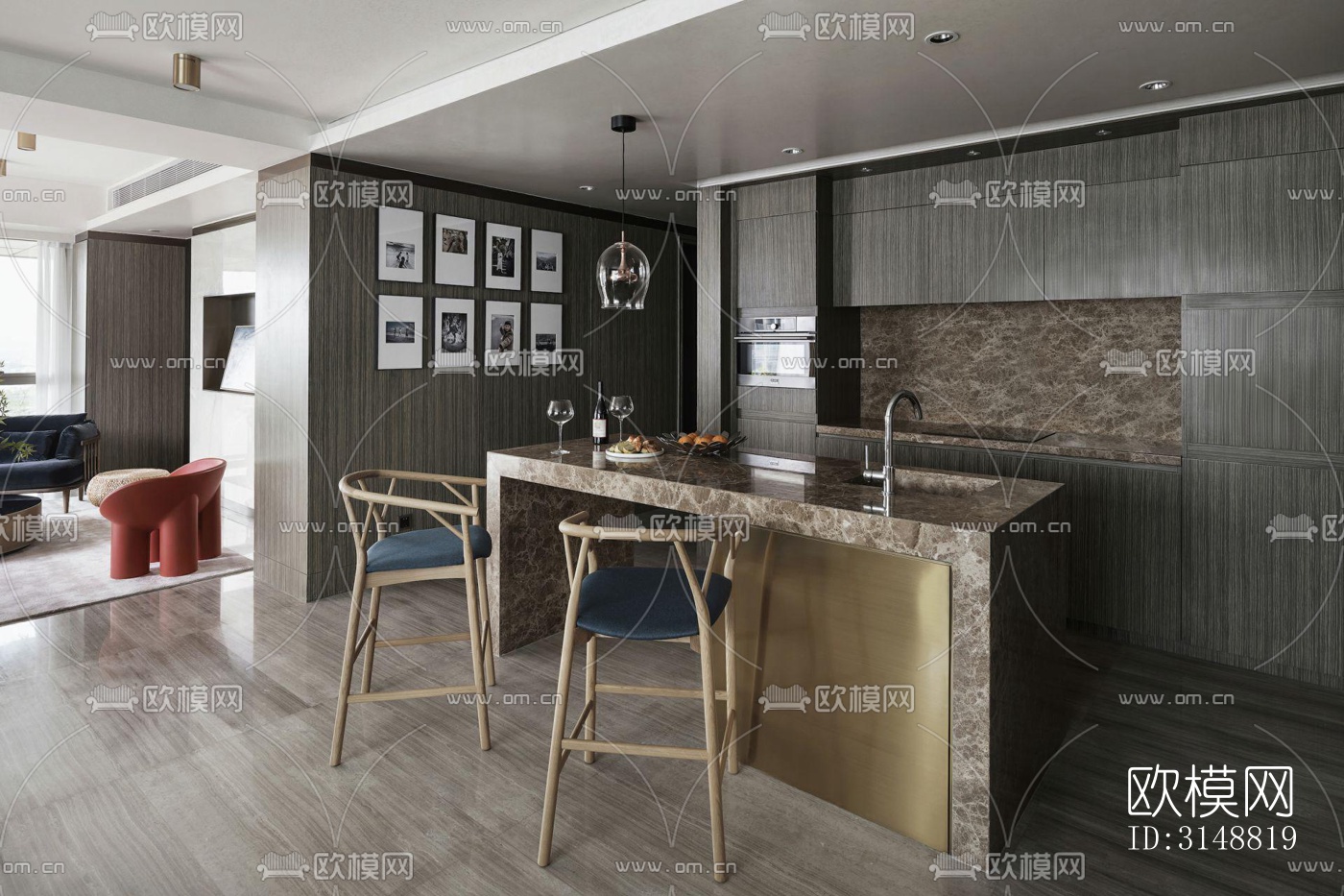 北欧平层效果图下载（渲染图3）