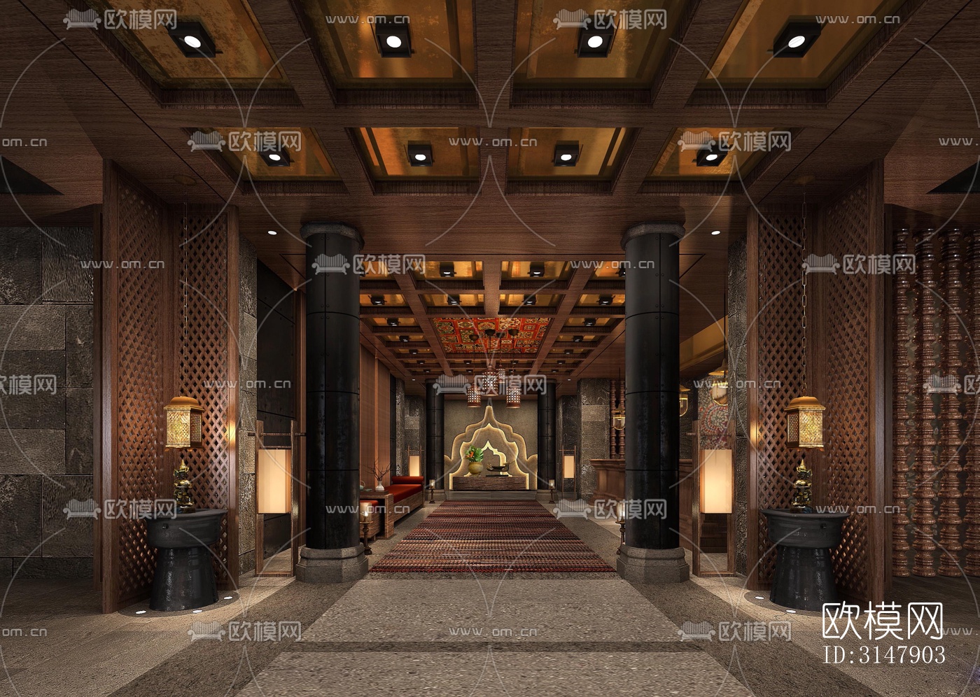 东南亚酒店民宿效果图下载（渲染图12）