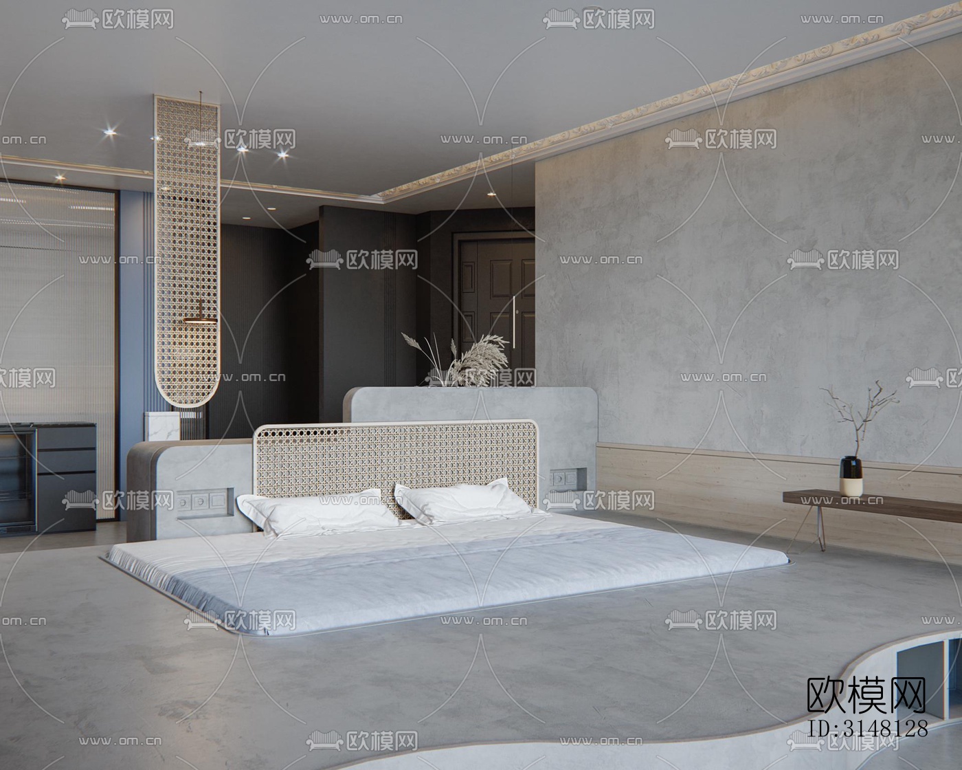 现代酒店民宿效果图下载（渲染图9）