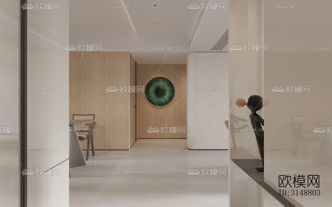 侘寂平层效果图下载（渲染图4）