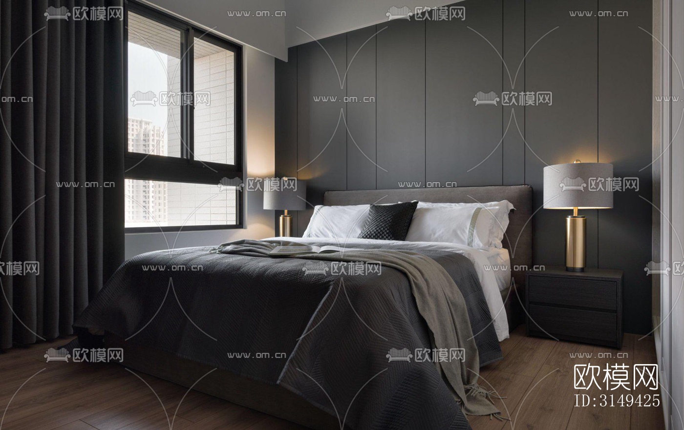 现代平层效果图下载（渲染图20）