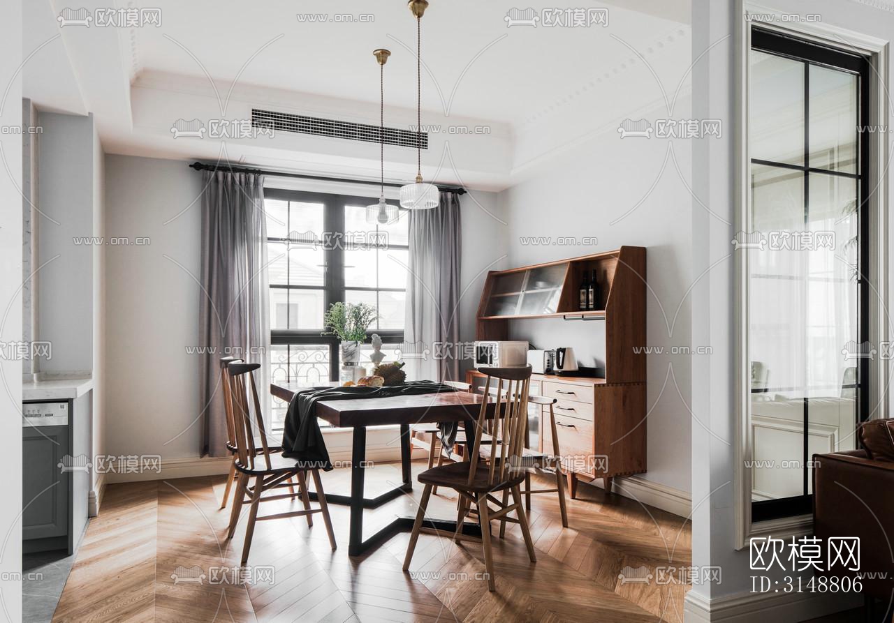 北欧平层效果图下载（渲染图10）