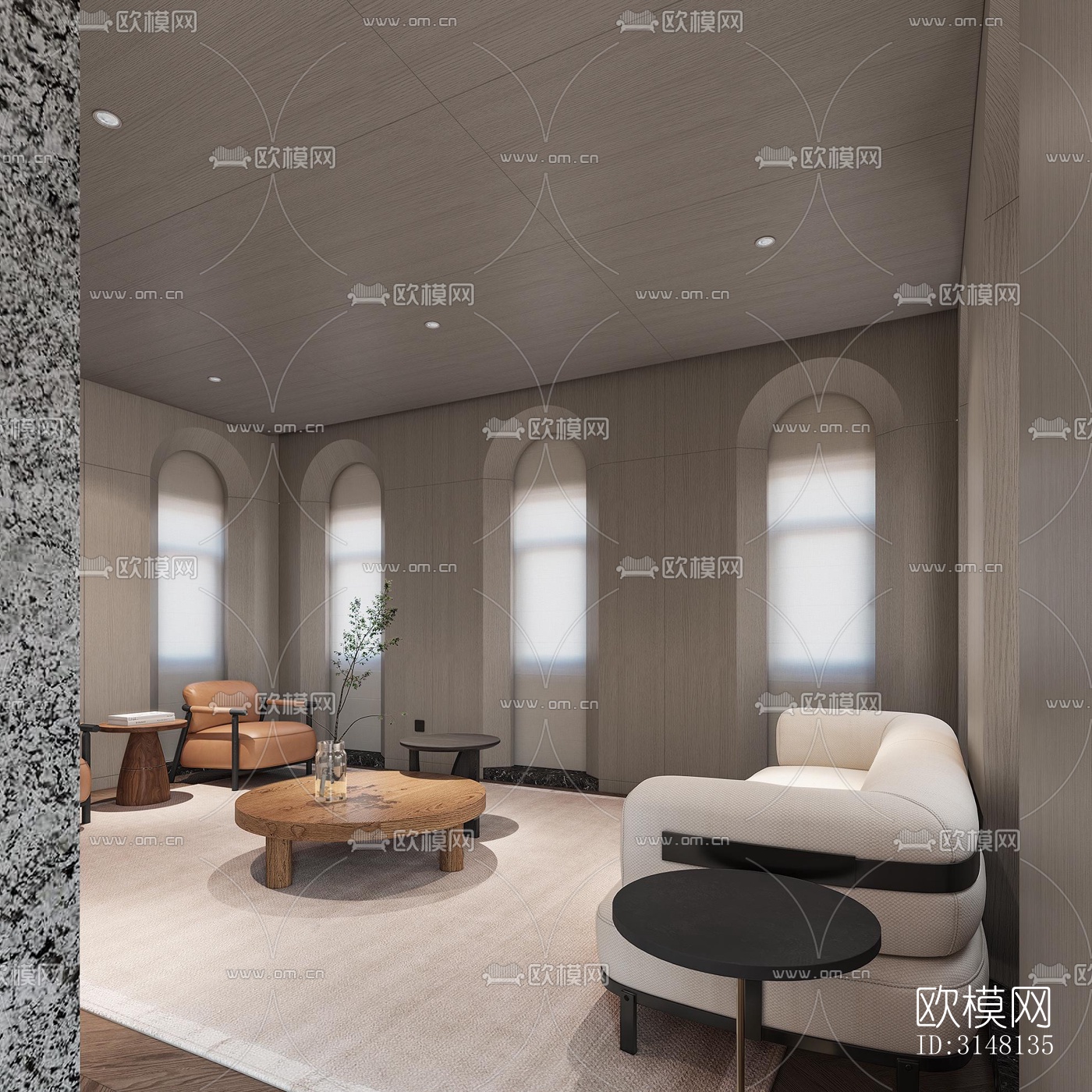 现代酒店民宿效果图下载（渲染图2）