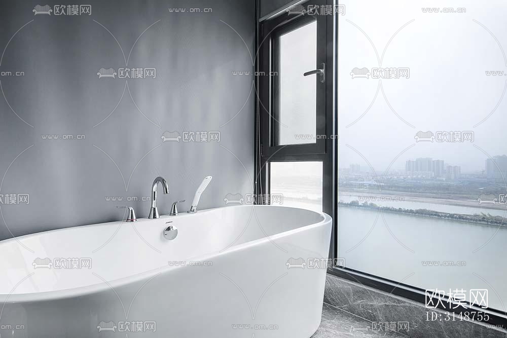 中式平层效果图下载（渲染图12）