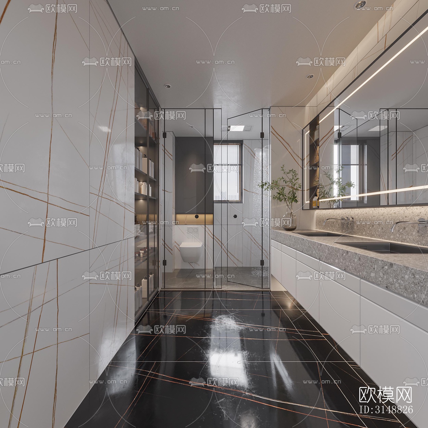 北欧平层效果图下载（渲染图1）