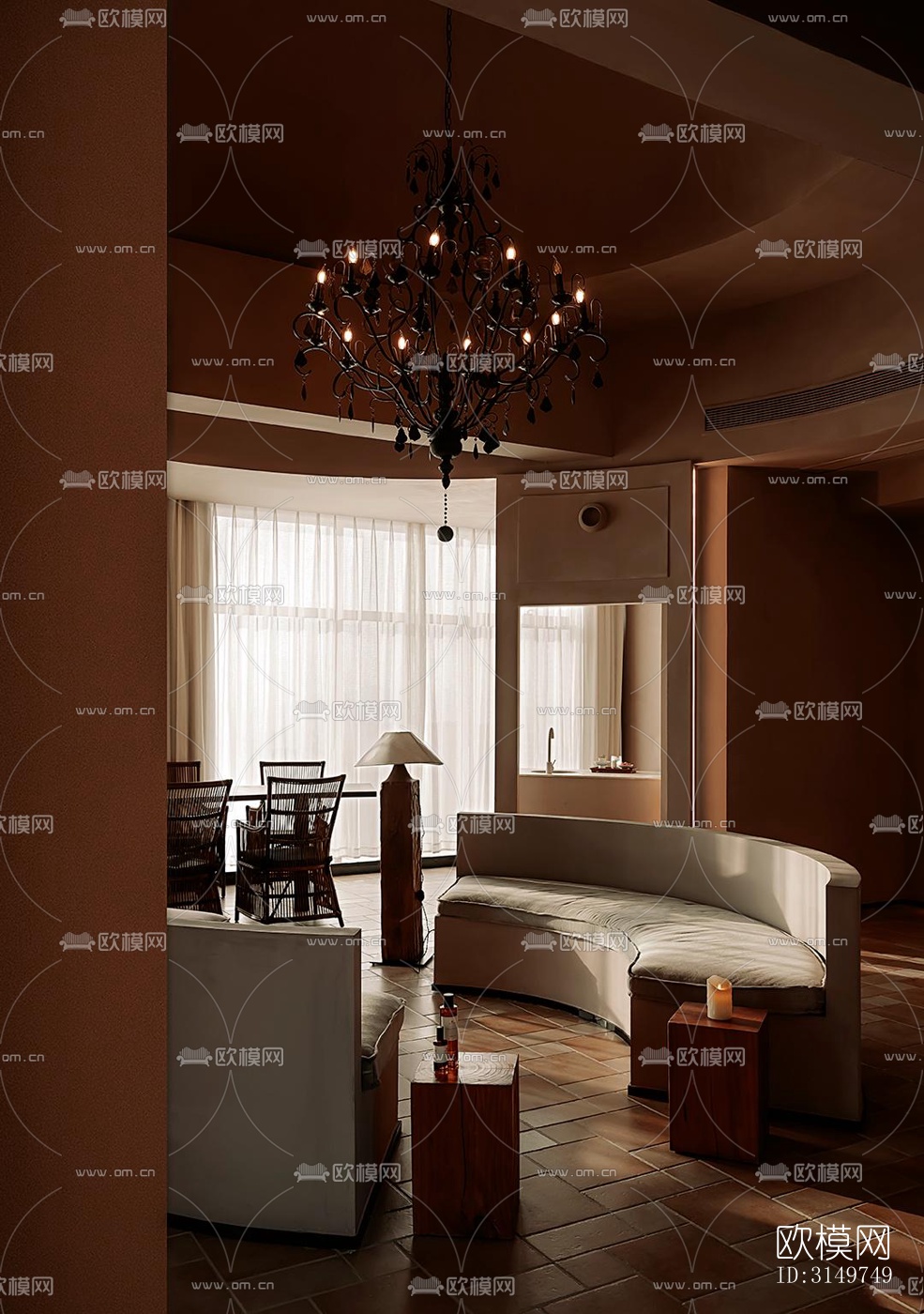 侘寂咖啡奶茶效果图下载（渲染图3）