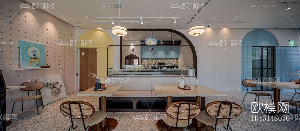 现代酒店民宿效果图下载（渲染图3）