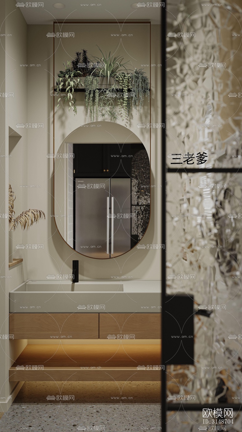 中古风平层效果图下载（渲染图8）