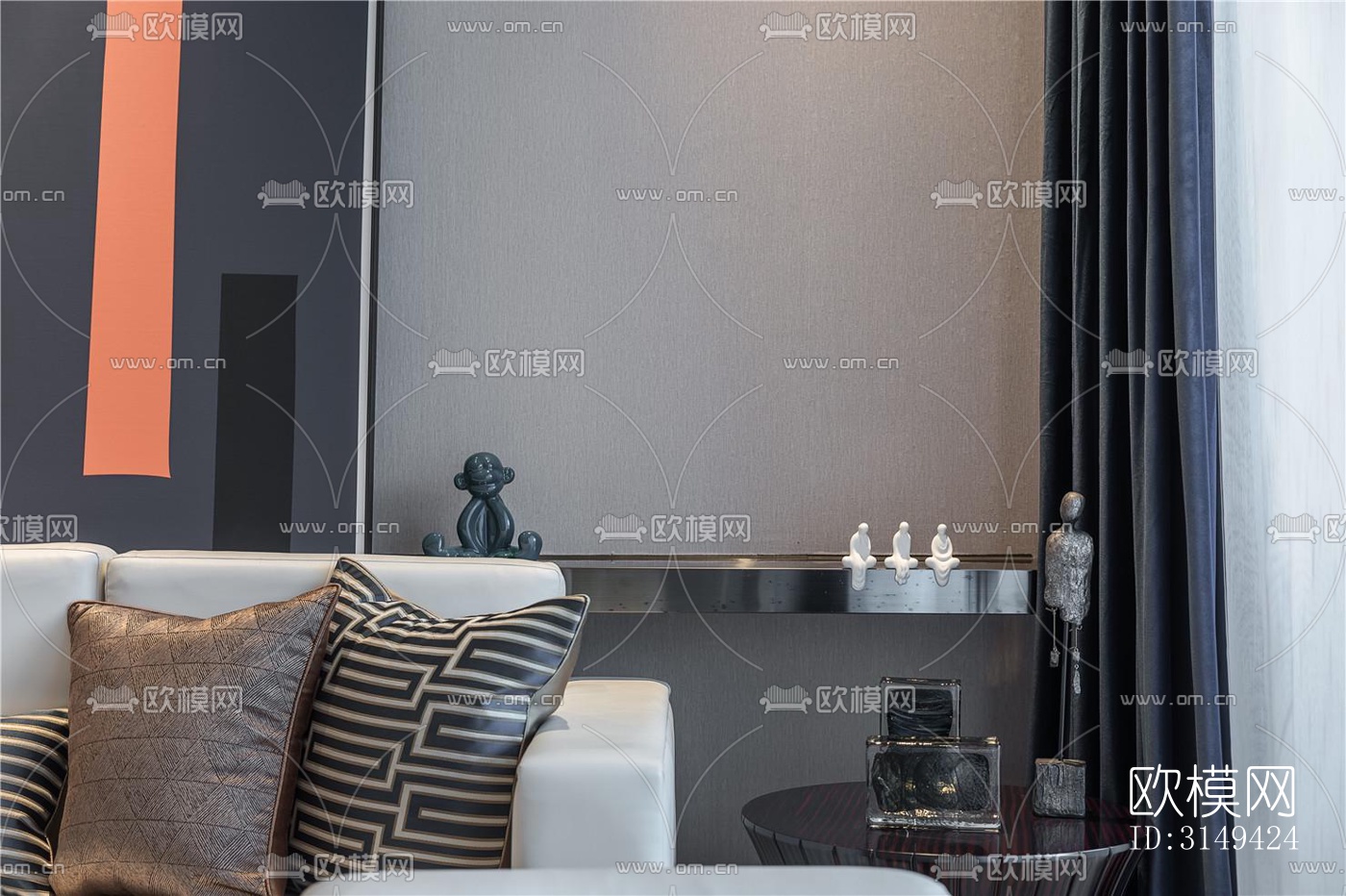 现代平层效果图下载（渲染图5）