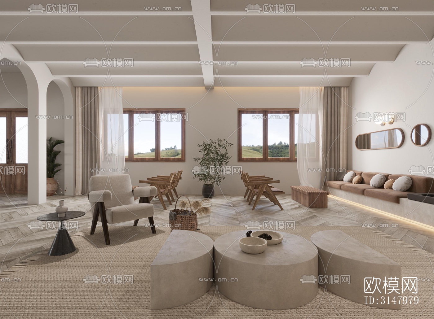 侘寂酒店民宿效果图下载（渲染图3）