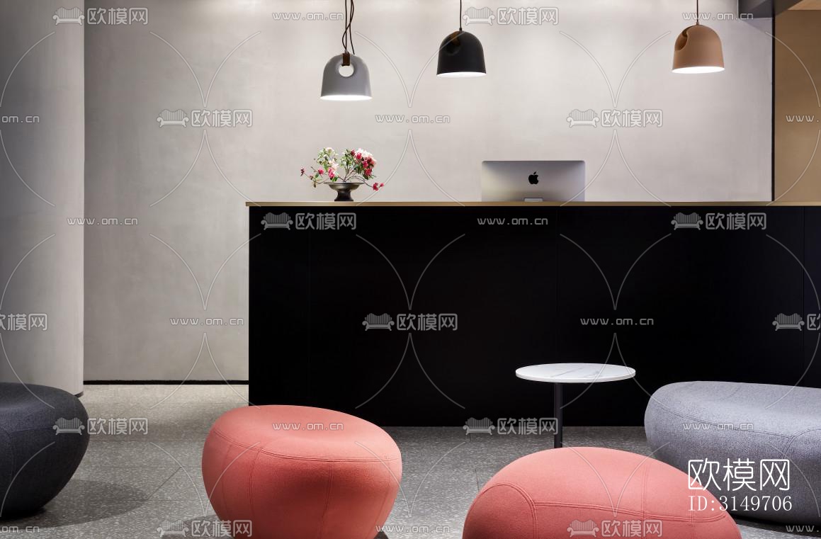 高级灰健身房效果图下载（渲染图4）