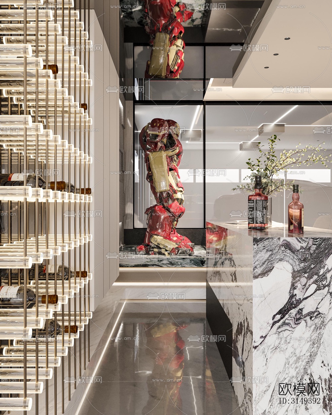 现代平层效果图下载（渲染图5）