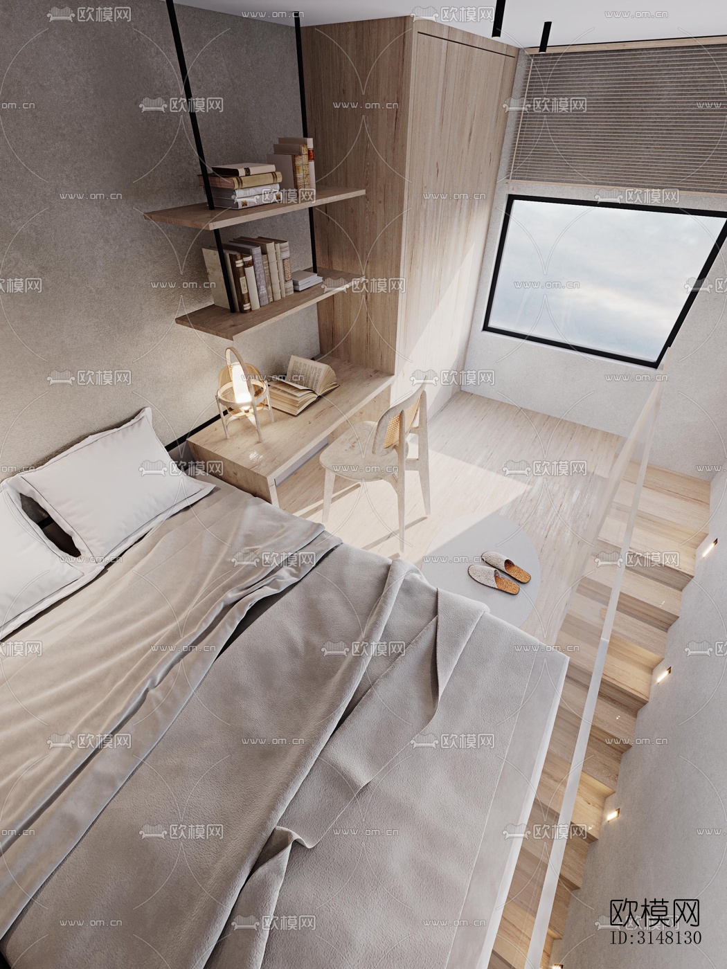 现代酒店民宿效果图下载（渲染图1）